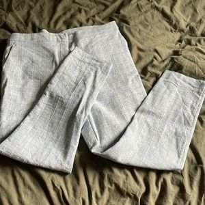 Straight Leg Faux Tweed Pant